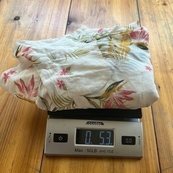 OLIVACEOUS Linen Button Down‎ Shirts Sz M Collar Neck Hawaiian Coastal Vacation - Picture 13 of 13